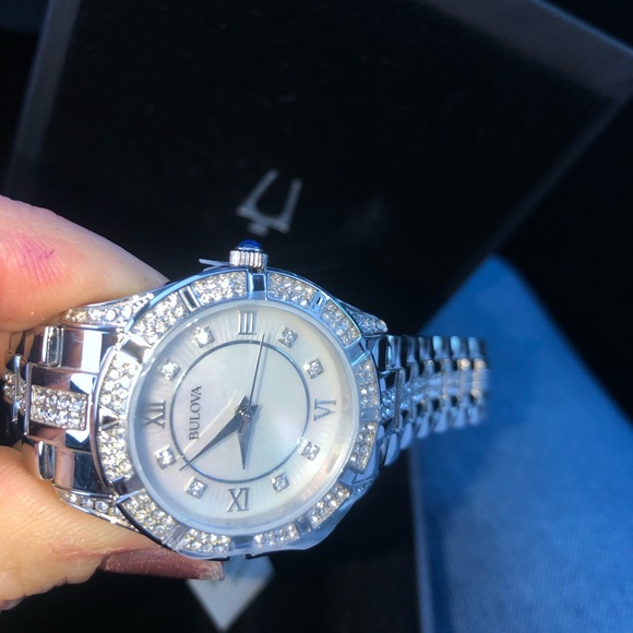 Bulova Crystal Watch -NEW! Never been worn main image 4